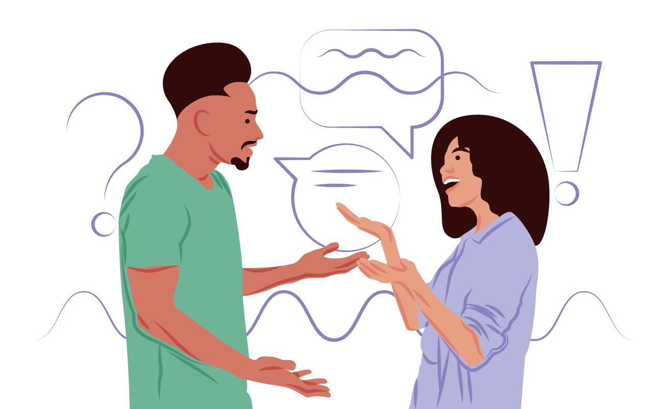 A conversation between two people